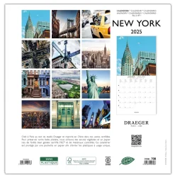 Calendriers|Agendas*Draeger Paris Grand Calendrier Mural 29x29 cm 2025 - New York
