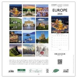 Calendriers|Agendas*Draeger Paris Grand Calendrier Mural 29x29 cm 2025 - Europe