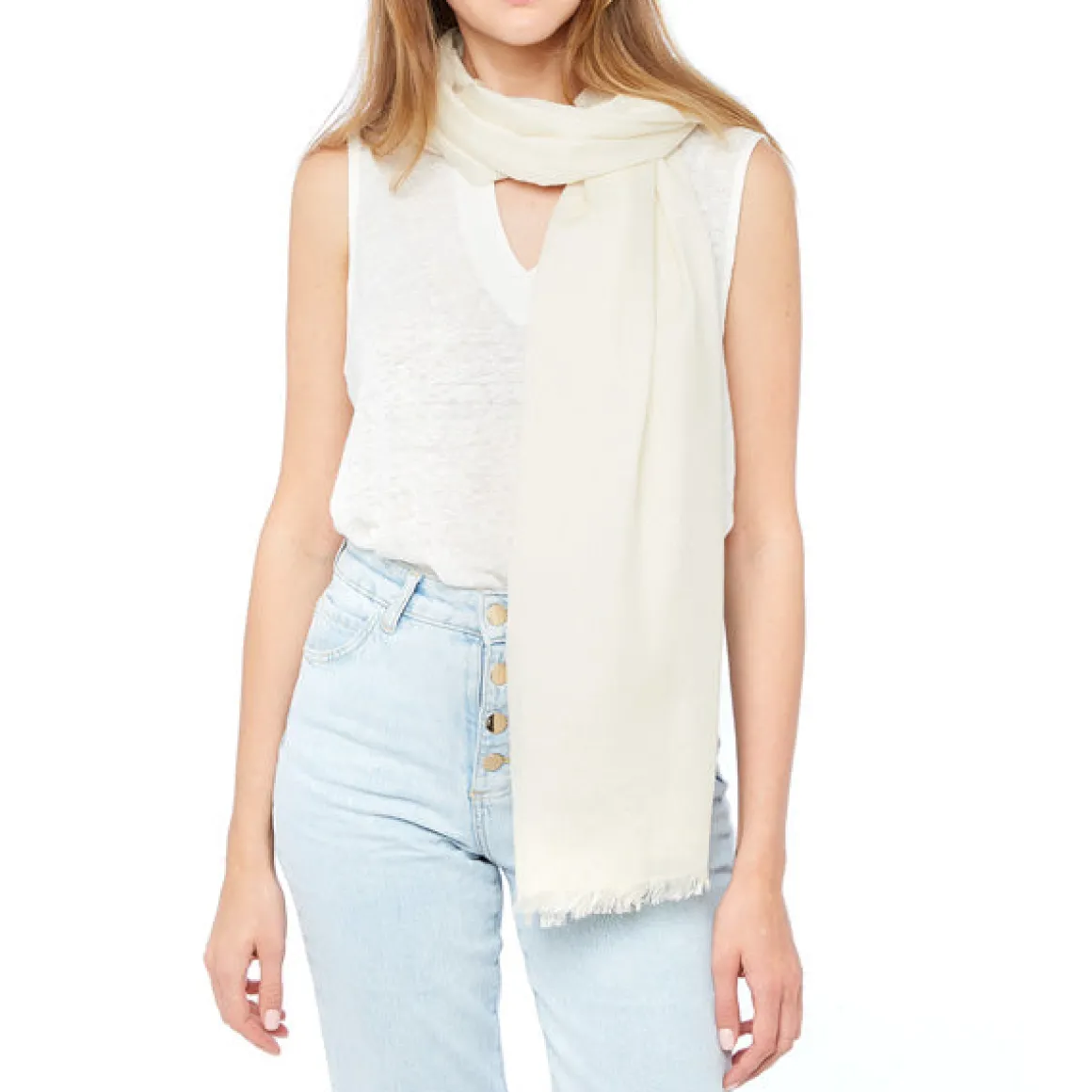 Mariage|Foulards & Capes*Draeger Paris Grand pashmina femme en soie et laine - 70 x 180cm