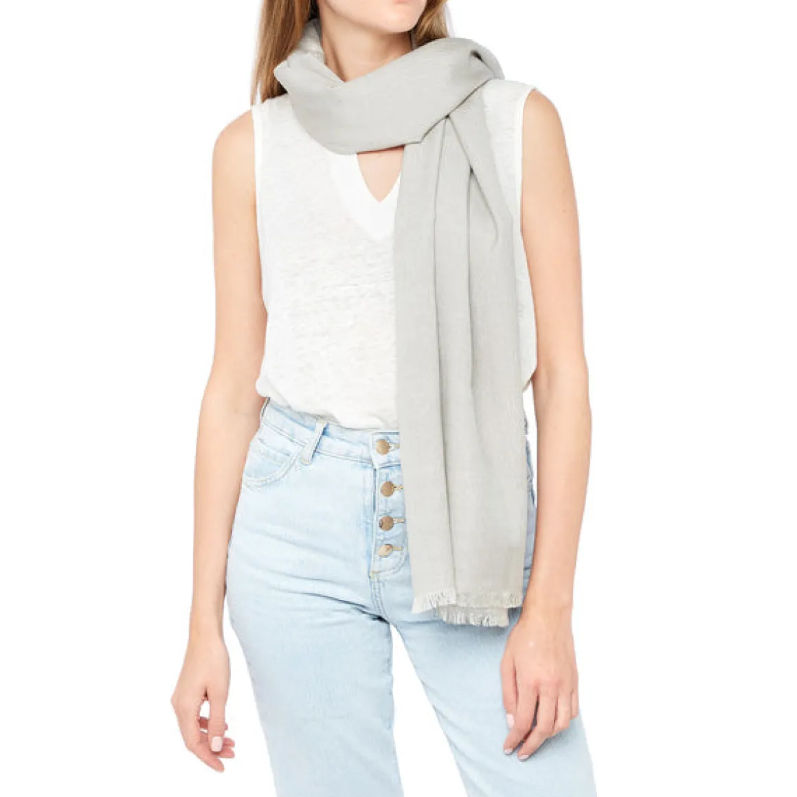 Mariage|Foulards & Capes*Draeger Paris Grand pashmina femme en soie et laine - 70 x 180cm