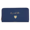 Portefeuilles*Draeger Paris Grand portefeuille femme - La vie est belle - bleu marine