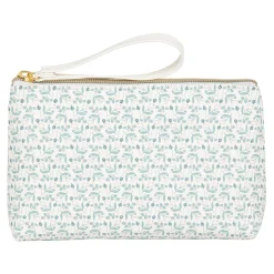 Pochettes & Trousses|Pochettes & Miroirs*Draeger Paris Grande pochette Feuilles bleues