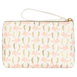 Pochettes & Trousses|Pochettes & Miroirs*Draeger Paris Grande pochette Feuilles roses