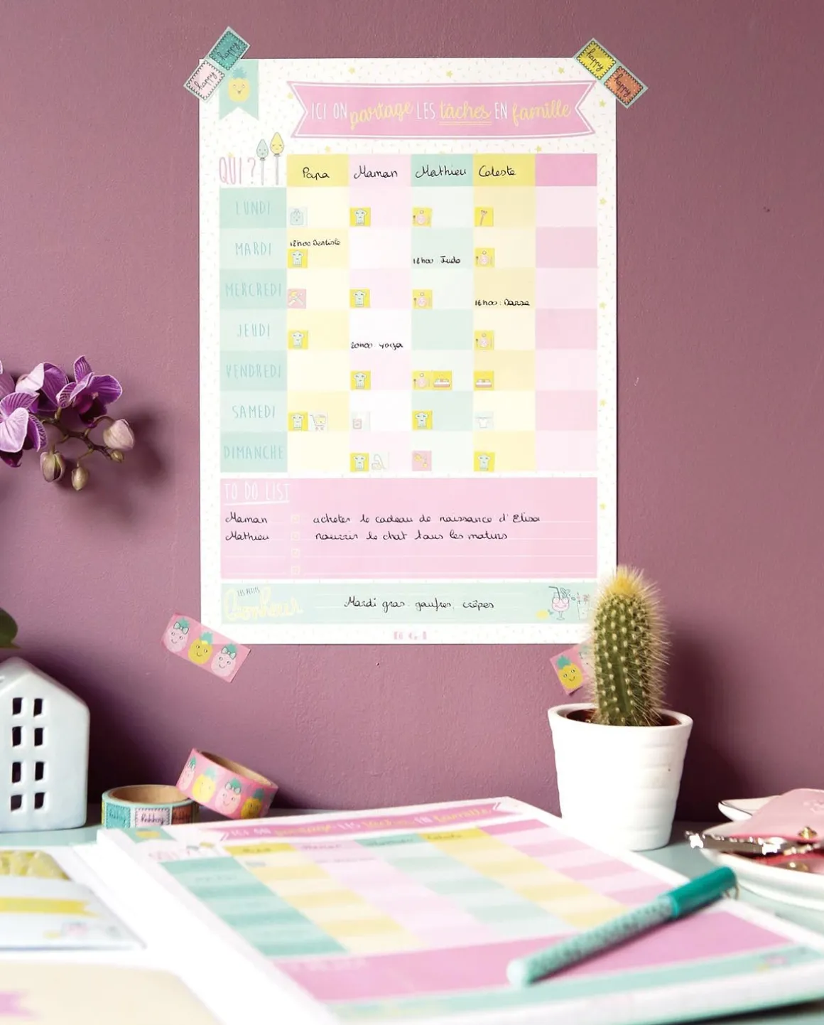 Semainiers|Organiseurs*Draeger Paris Kit de papeterie semainier familial