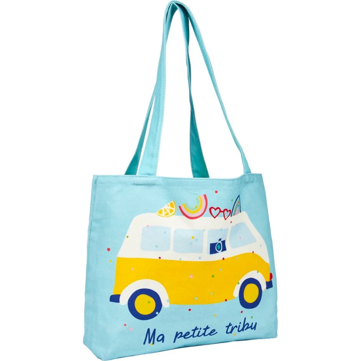 Vacances & Voyages|Sac Tote Bag*Draeger Paris Kit Tote Bag & Pochette Family Pop " Ma petite tribu"