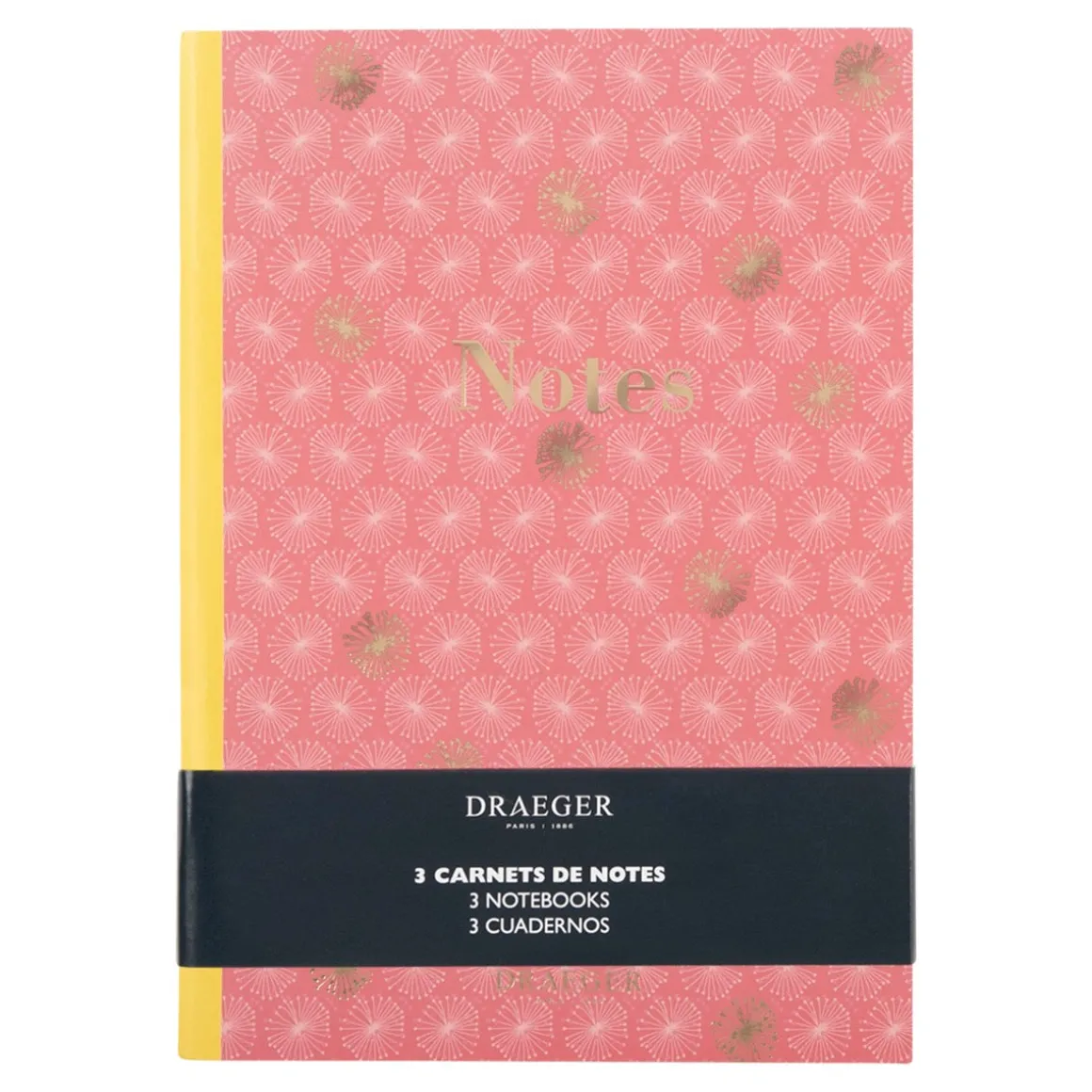Carnets & Blocs-notes|Organiseurs*Draeger Paris Lot de 3 carnets A5 lignés - rose, vert