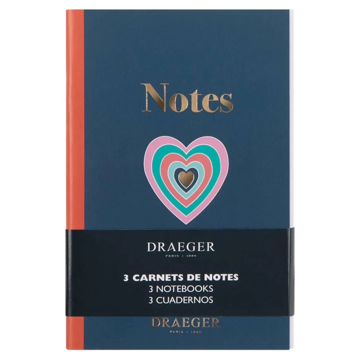 Organiseurs|Carnets & Blocs-notes*Draeger Paris Lot de 3 carnets A6 lignés - bleu, ivoire, pastel