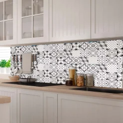 Stickers & Embellissements*Draeger Paris Lot de 8 carrés adhésifs - motif carré noir