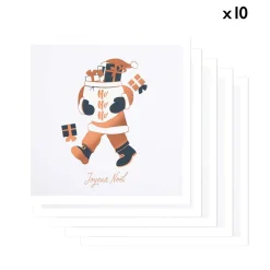 Cartes De Noêl*Draeger Paris Lot de 10 Cartes de vœux Etincelle Père Noël