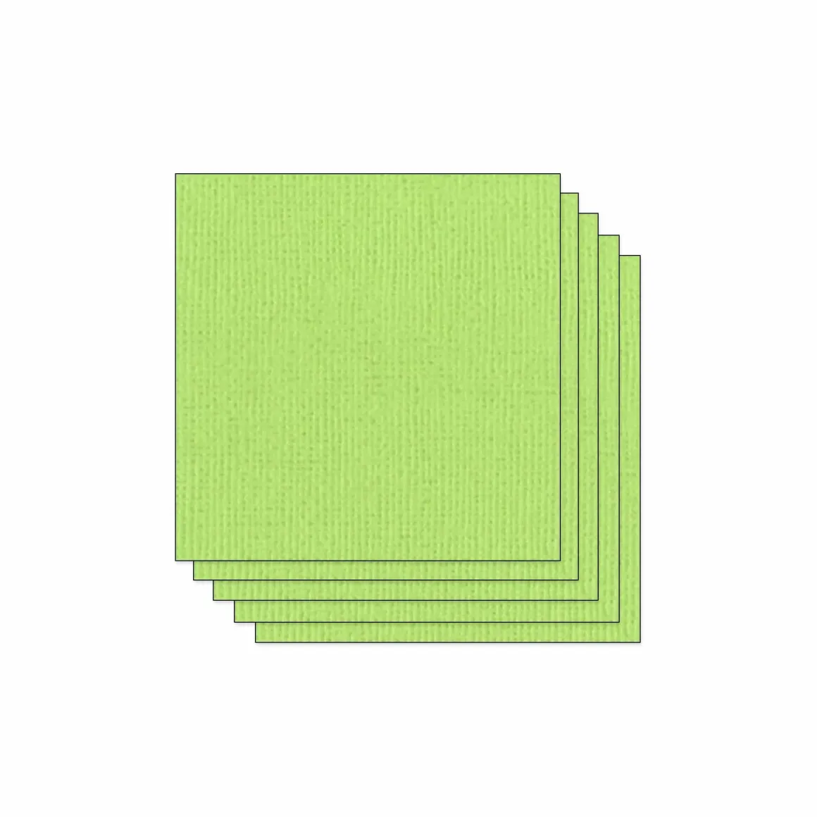 Papier Unitaire*Draeger Paris Lot de 5 Feuilles de Papier Scrapbooking Moucheté - Vert Anis