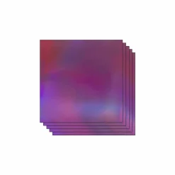 Papier Unitaire*Draeger Paris Lot de 5 Feuilles de Papier Scrapbooking Moucheté - Hologramme Rose