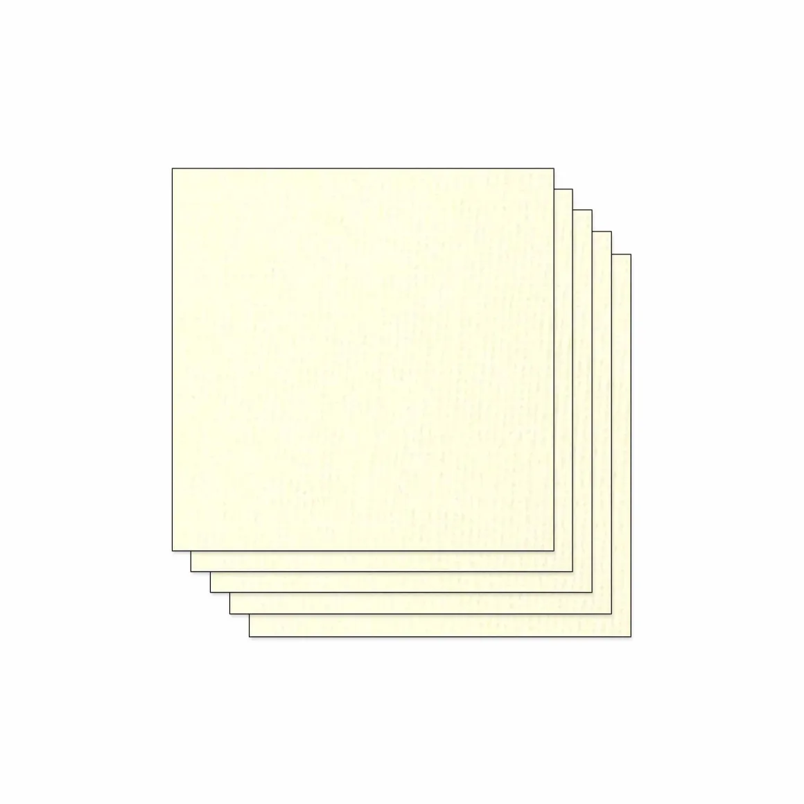 Papier Unitaire*Draeger Paris Lot de 5 Feuilles de Papier Scrapbooking Mahé - Ivoire