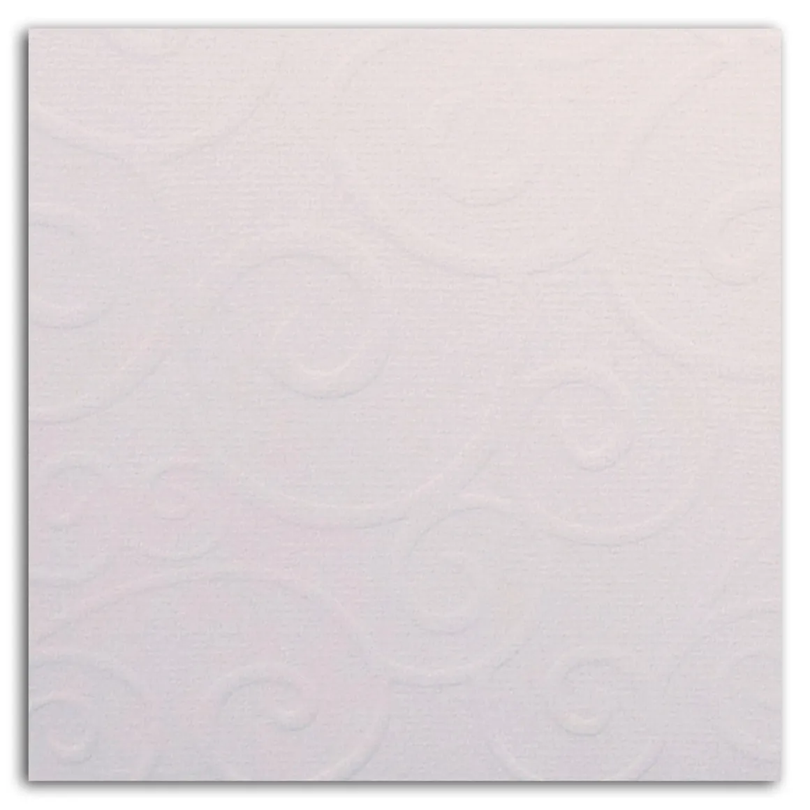 Papier Unitaire*Draeger Paris Lot de 5 Feuilles de Papier Scrapbooking Moucheté - Blanc arabesque