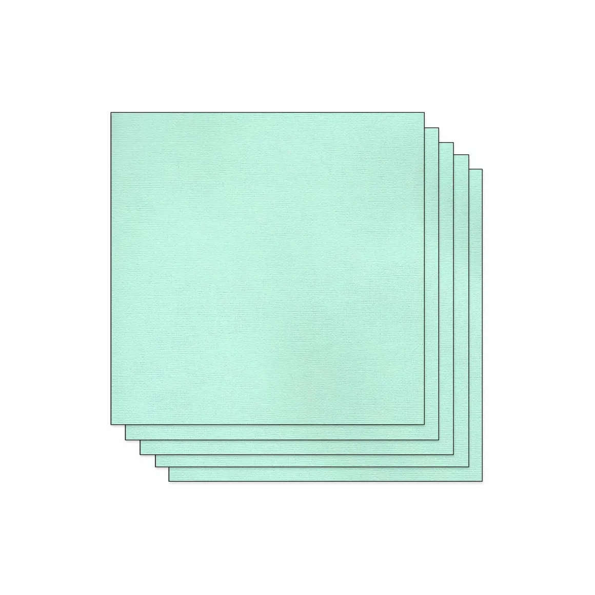 Papier Unitaire*Draeger Paris Lot de 5 Feuilles de Papier Scrapbooking Moucheté - Vert Menthe
