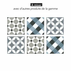 Stickers De Carrelage|Stickers & Embellissements*Draeger Paris Lot de 5 Stickers Carrelage 15x15 cm Rosaces Blanches & Grises