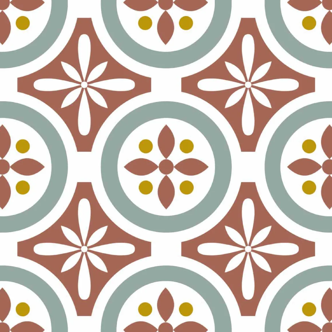 Stickers De Carrelage|Stickers & Embellissements*Draeger Paris Lot de 5 Stickers Carrelage 15x15 cm Motifs Floraux Rouges