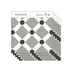 Stickers De Carrelage|Stickers & Embellissements*Draeger Paris Lot de 5 Stickers Carrelage 15x15 cm Carreaux étoilés