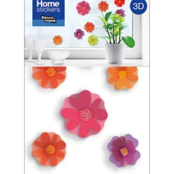 Stickers & Embellissements*Draeger Paris Lot de 2 Stickers muraux Fleurs 3D & City Kids 3D