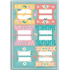 Stickers Muraux|Stickers D'organisation*Draeger Paris Lot de 24 stickers onglets Baigneuses