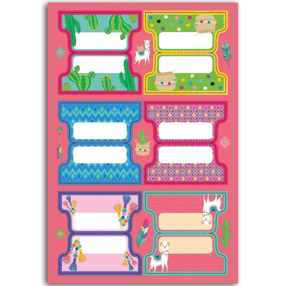 Stickers Muraux|Stickers D'organisation*Draeger Paris Lot de 24 stickers onglets Oh Lama
