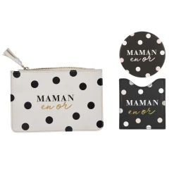 Pochettes & Trousses|Pochettes & Miroirs*Draeger Paris Lot Pochette & Miroir Maman en Or