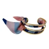 Bracelets*Draeger Paris Manchette Foulard New York Gris et Rose