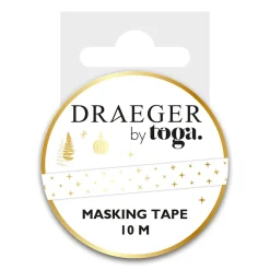 Accessoires D'emballage|Décorations De Table*Draeger Paris Masking tape 10 m - Etoiles or - Spécial Réveillon