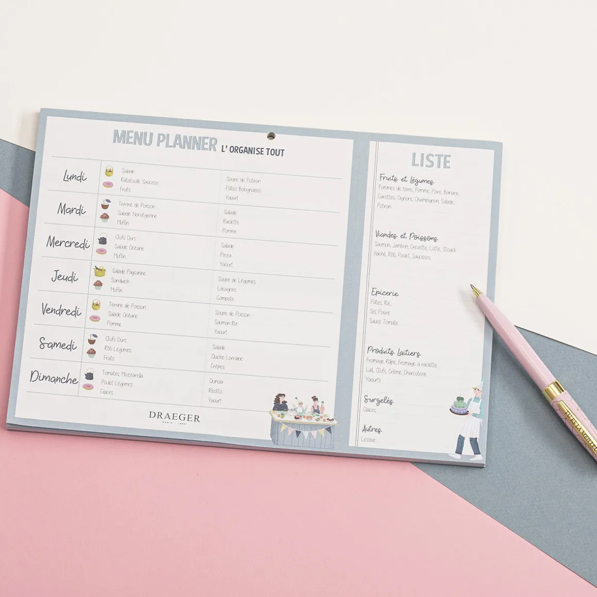 Organiseurs*Draeger Paris Menu planner - L'organise tout