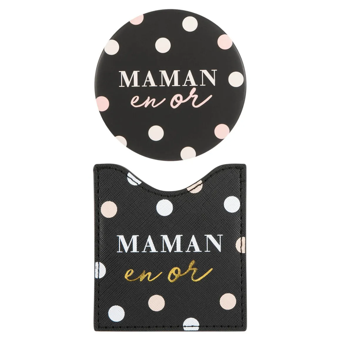 Pochettes & Trousses|Pochettes & Miroirs*Draeger Paris Miroir De Poche - Maman En Or