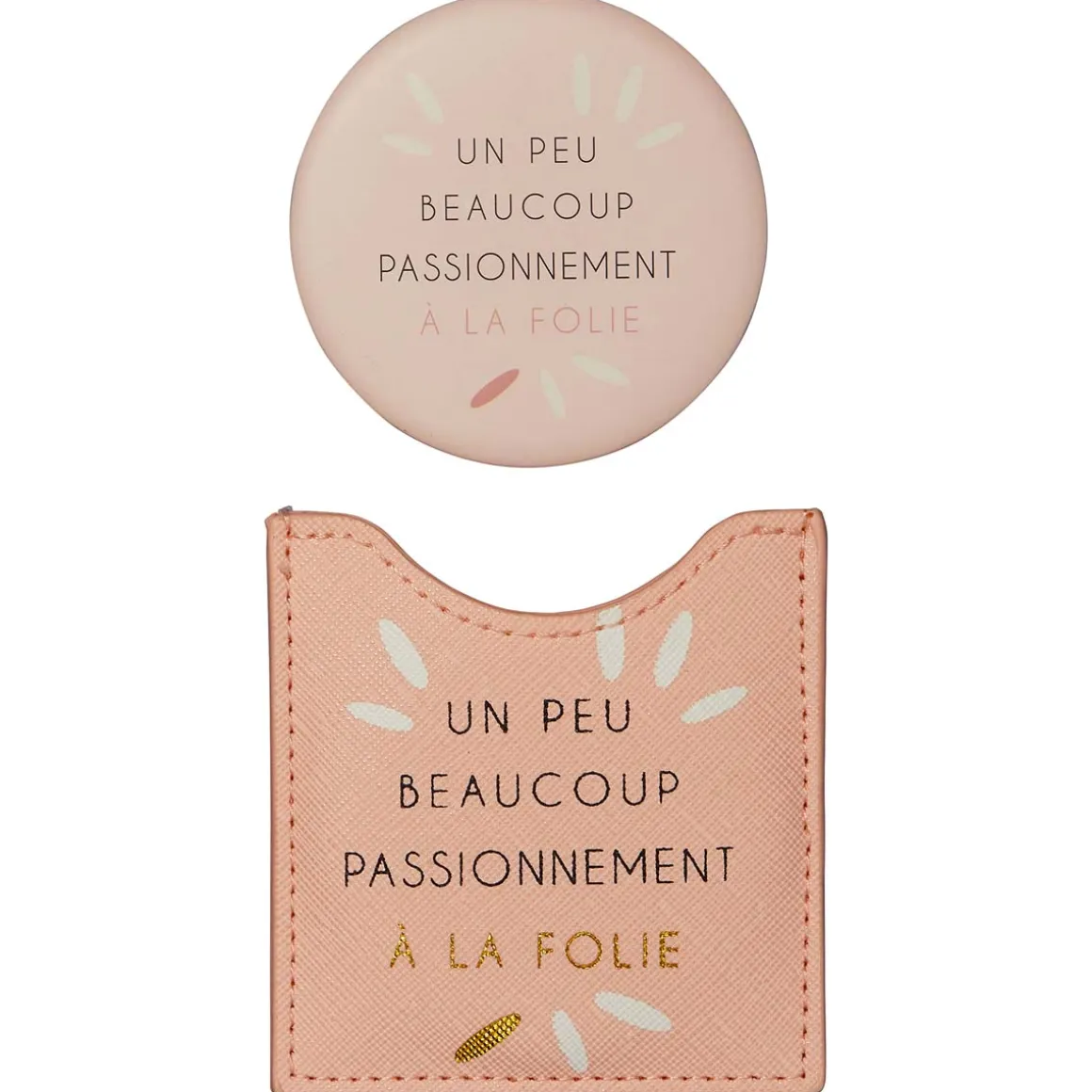 Pochettes & Trousses|Pochettes & Miroirs*Draeger Paris Miroir de Poche - Un Peu Beaucoup Passionnément A La Folie