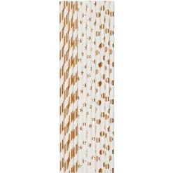 Décorations De Table*Draeger Paris Paille papier Blanc & or x24 - Spécial Réveillon