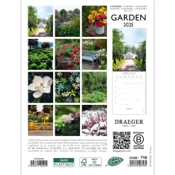 Calendriers|Agendas*Draeger Paris Petit Calendrier Mensuel 2025 14x18 cm - Jardins