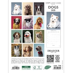 Calendriers|Agendas*Draeger Paris Petit Calendrier Mensuel 2025 14x18 cm - Chiens