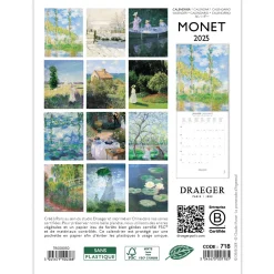 Calendriers|Agendas*Draeger Paris Petit Calendrier Mural 14x18 cm 2025