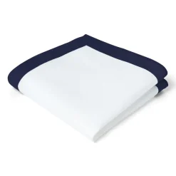 Pochette De Costume*Draeger Paris Pochette de costume en lin - blanc et marine