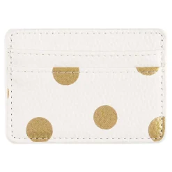 Porte-cartes*Draeger Paris Porte-cartes pois dorés - blanc