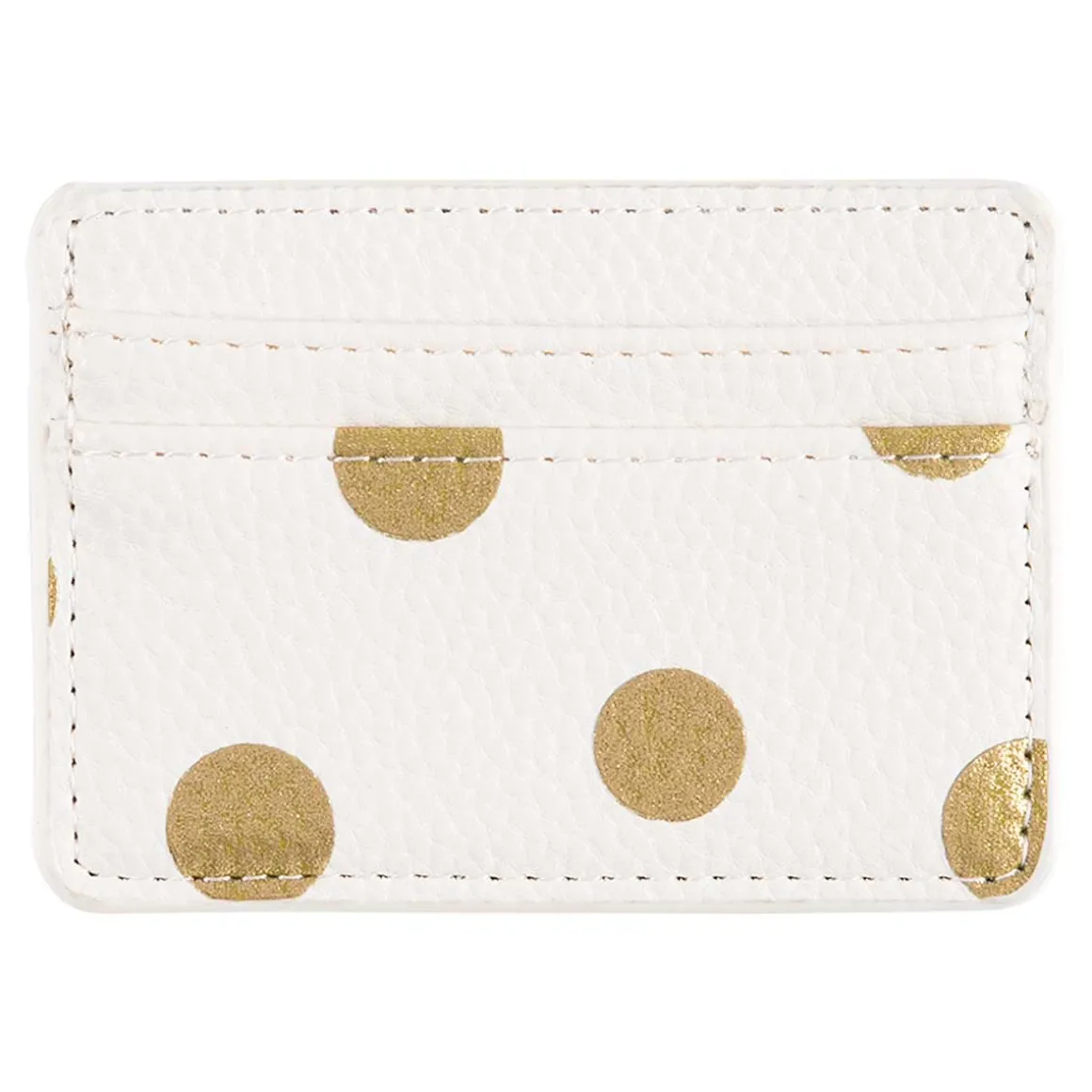 Porte-cartes*Draeger Paris Porte-cartes pois dorés - blanc