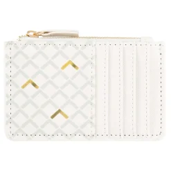 Porte-cartes*Draeger Paris Porte-cartes zippé - blanc et doré