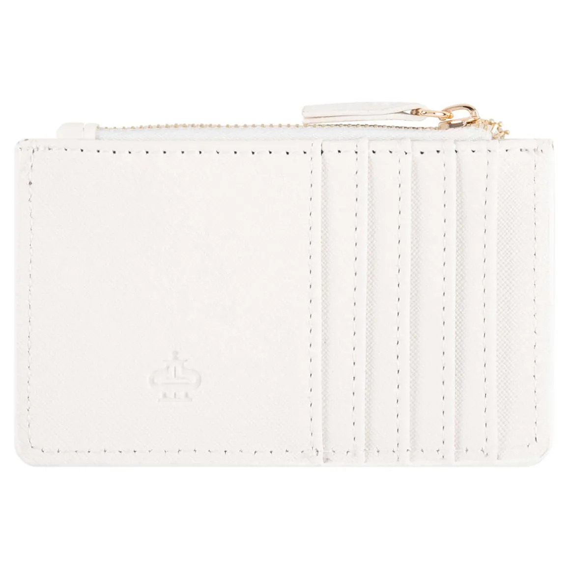 Porte-cartes*Draeger Paris Porte-cartes zippé - blanc et doré