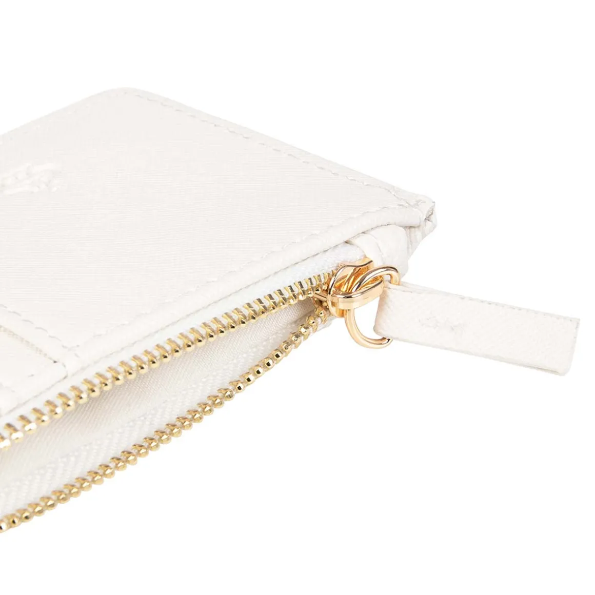 Porte-cartes*Draeger Paris Porte-cartes zippé - blanc et doré