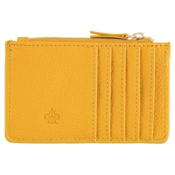 Porte-cartes*Draeger Paris Porte-cartes zippé - feuille dorée - jaune moutarde