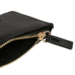 Porte-cartes*Draeger Paris Porte-cartes zippé - feuille ginkgo dorée - noir