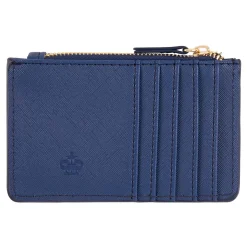 Porte-cartes*Draeger Paris Porte-cartes zippé - rayures bleu marine et noires