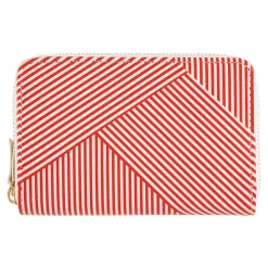 Portefeuilles*Draeger Paris Portefeuille femme - rayures blanches et rouges