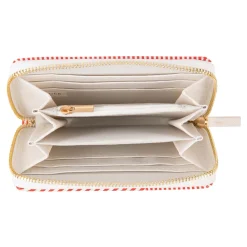 Portefeuilles*Draeger Paris Portefeuille femme - rayures blanches et rouges
