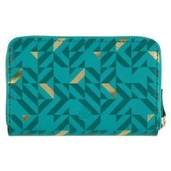Portefeuilles*Draeger Paris Portefeuille femme - vert turquoise doré