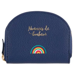 Porte-monnaies*Draeger Paris Porte-monnaie - Nuances de bonheur - bleu marine