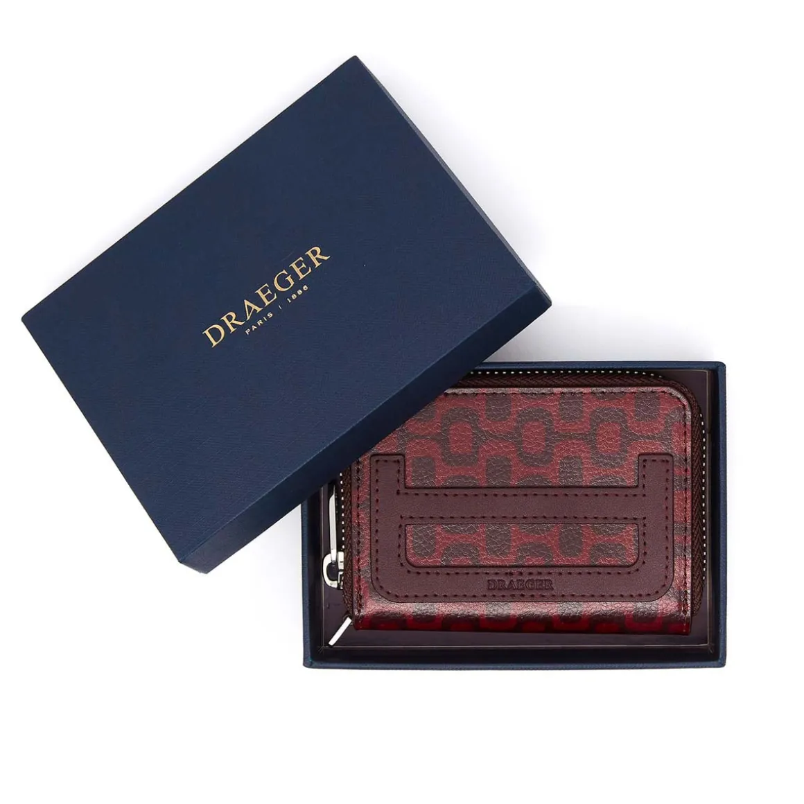 Porte-monnaies*Draeger Paris Porte-monnaie zippé - 2 compartiments - 100% cuir - Homme