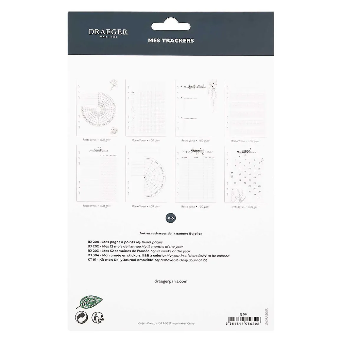 Bullet Journal|Organiseurs*Draeger Paris Recharge 48 pages à points bullet journal