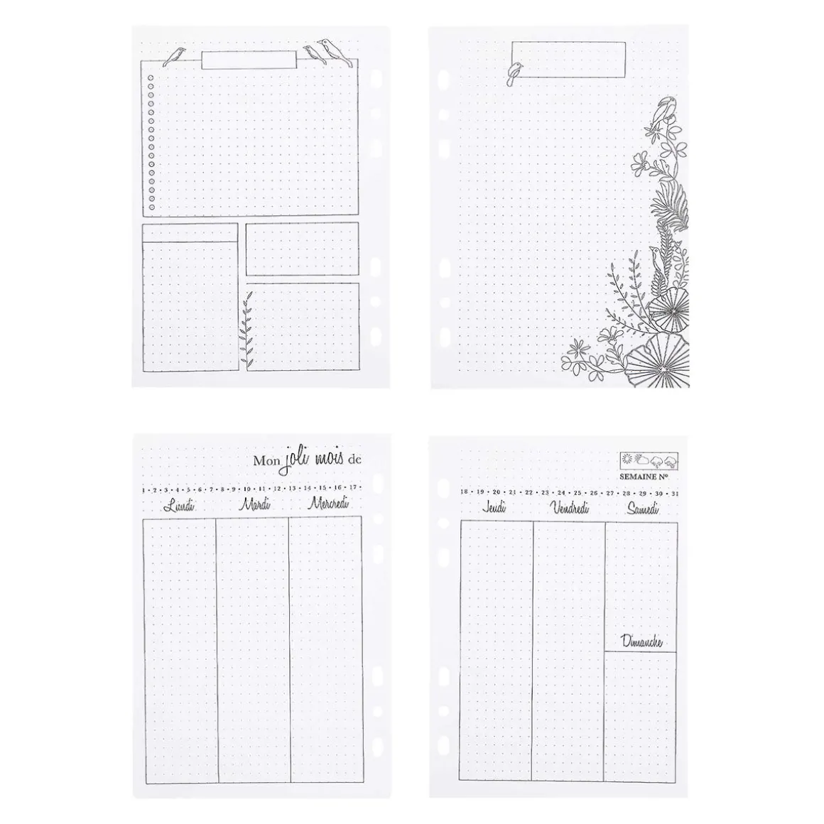 Bullet Journal|Organiseurs*Draeger Paris Recharge de pages bullet journal 52 semaines